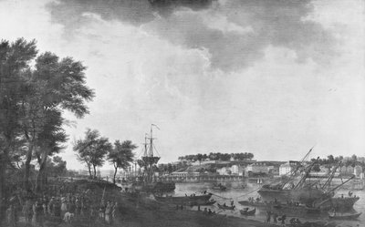Veduta di Bayonne vista dal viale di Bouflers vicino alla porta di Mousserole, 1761 da Claude Joseph Vernet